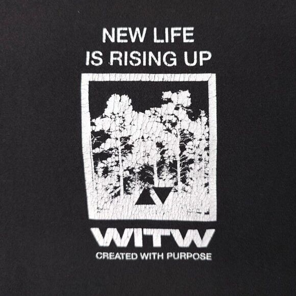 Vintage Wonder In The Wilderness T Shirt Mens Size XL Black Nature Tee New Life - Picture 3 of 6